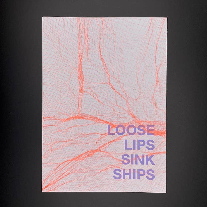 Loose Lips, Mini Letterpress & Riso Print for wholesale by Little Paper Soul