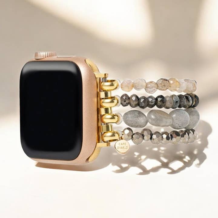 Labradorite Agate Fusion Apple Watch Strap for wholesale by Cape Diablo