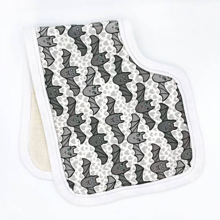 Panno di rutto in cotone biologico benevolente pipistrelli per la vendita all'ingrosso da parte di Sunny Day Designs