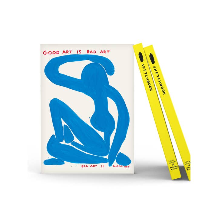 David Shrigley x Brainbox Candy – Engroshandel Skitsebog/skitseblok – Shrigley Art Sketchbook - Sjov gave - God kunst er dårlig kunst