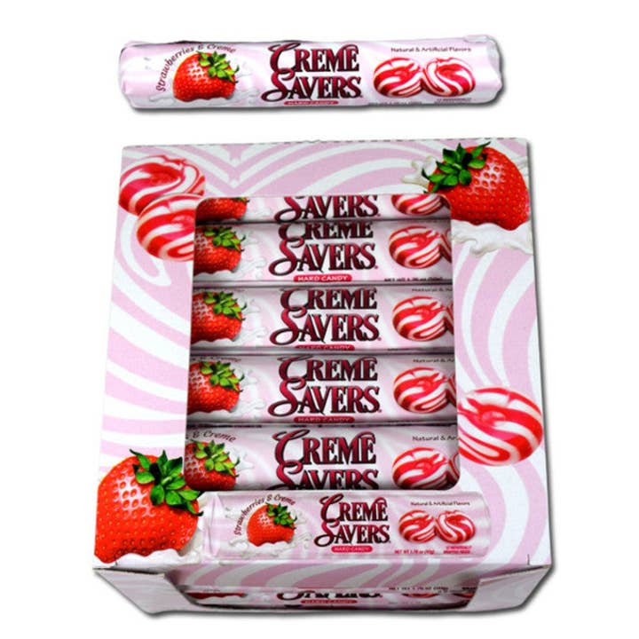 I Got Your Candy - Wholesale Hard Candy - Creme Savers Strawberry Creme 1.76oz - 24ct