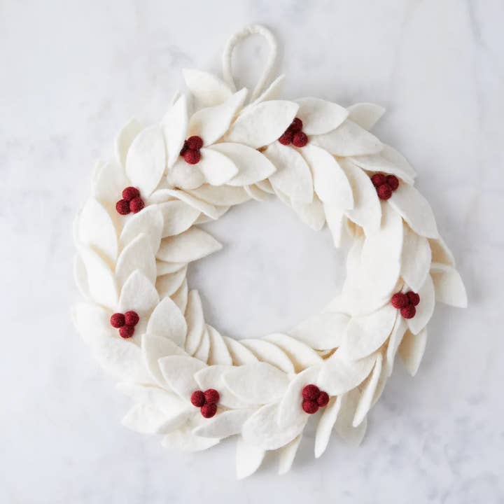 Global Goods Partners - Wholesale Wreath - Felt Holiday Wreath