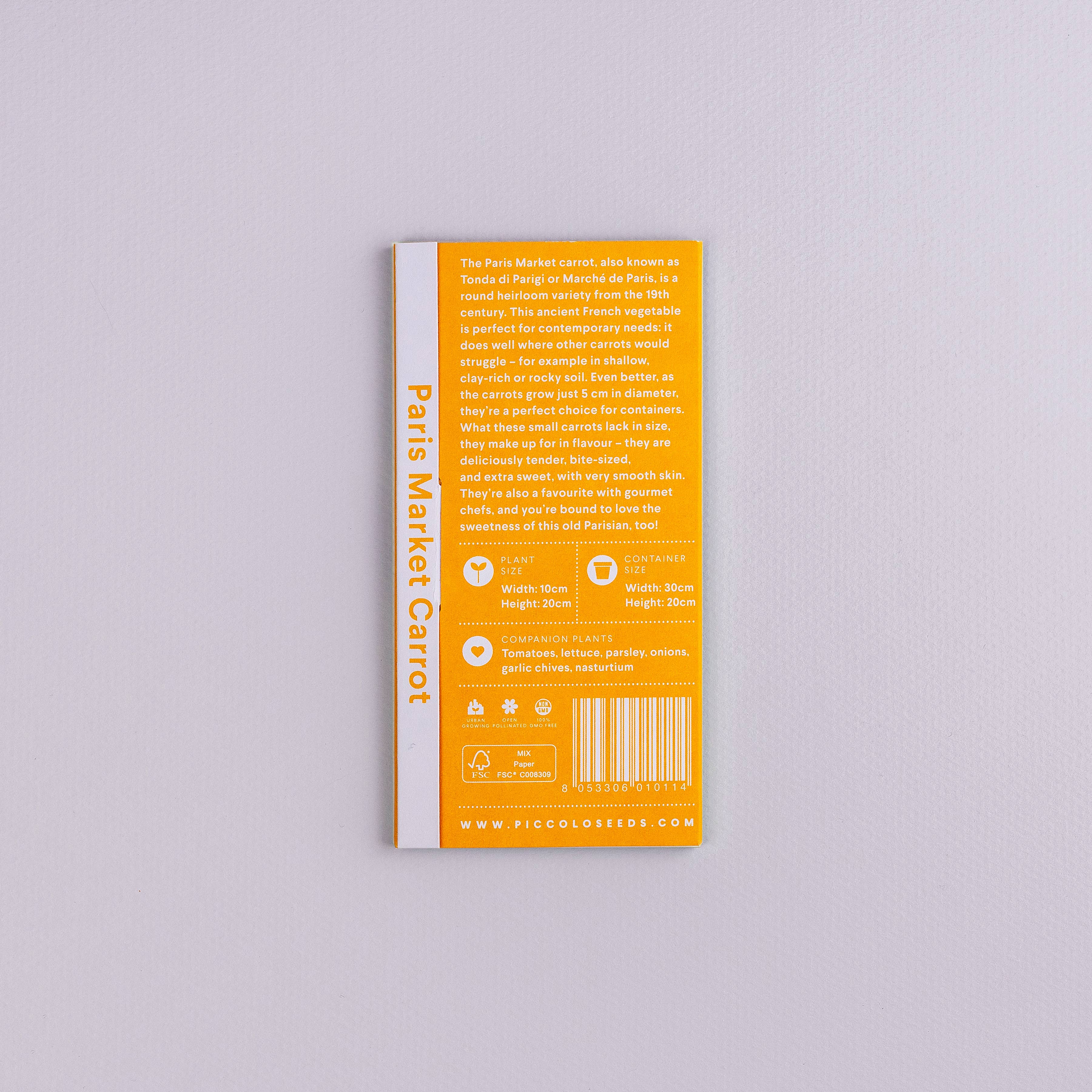 Piccolo Seeds - Vente Graines de plantes - Carotte Paris Market2