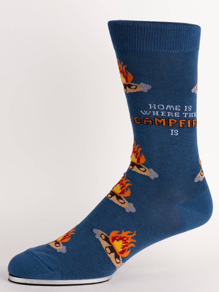 La maison est là où se trouve le feu de camp Chaussettes pour hommes pour la vente par moJJa