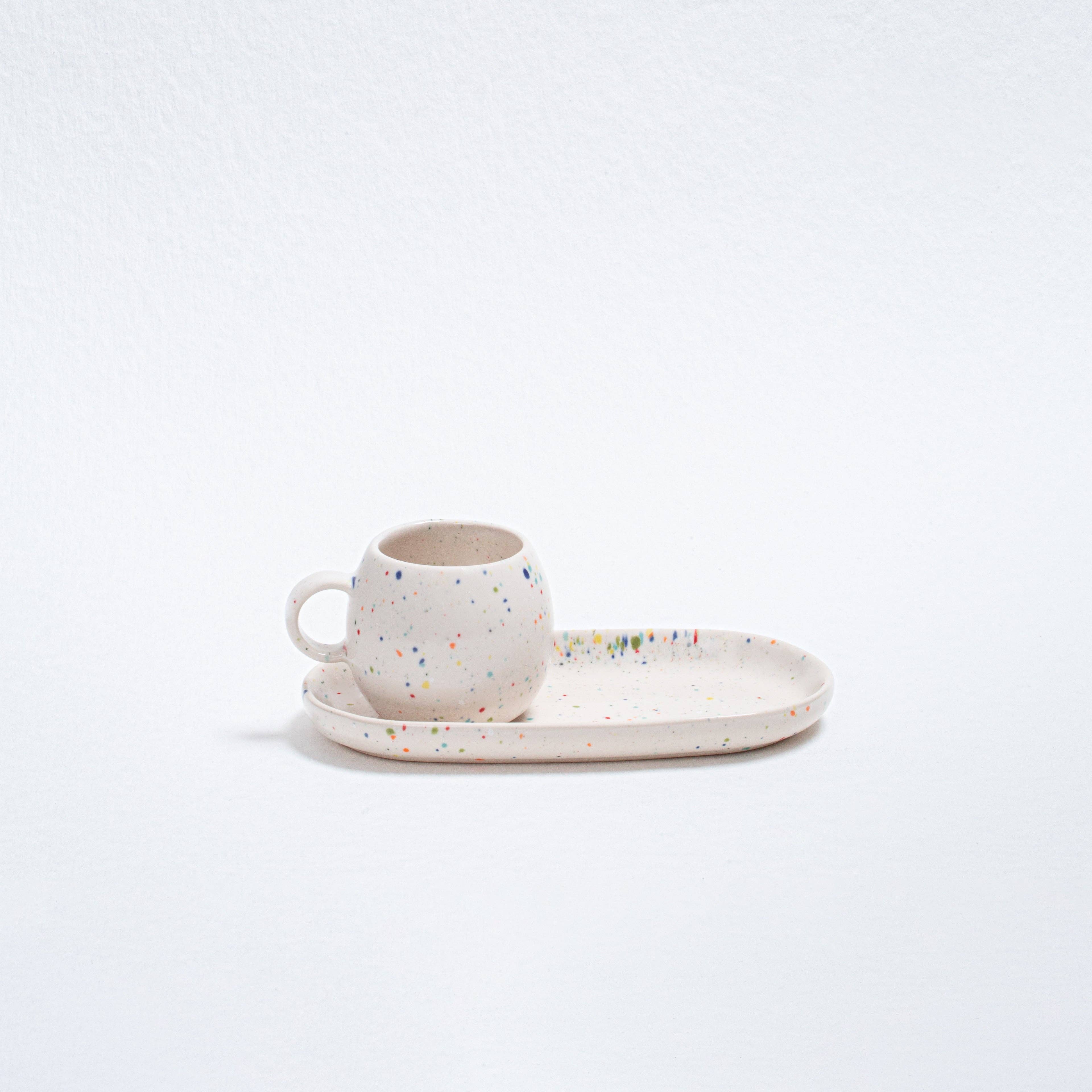 White Mini Tray stoneware ceramic — Party Collection for wholesale on Faire4