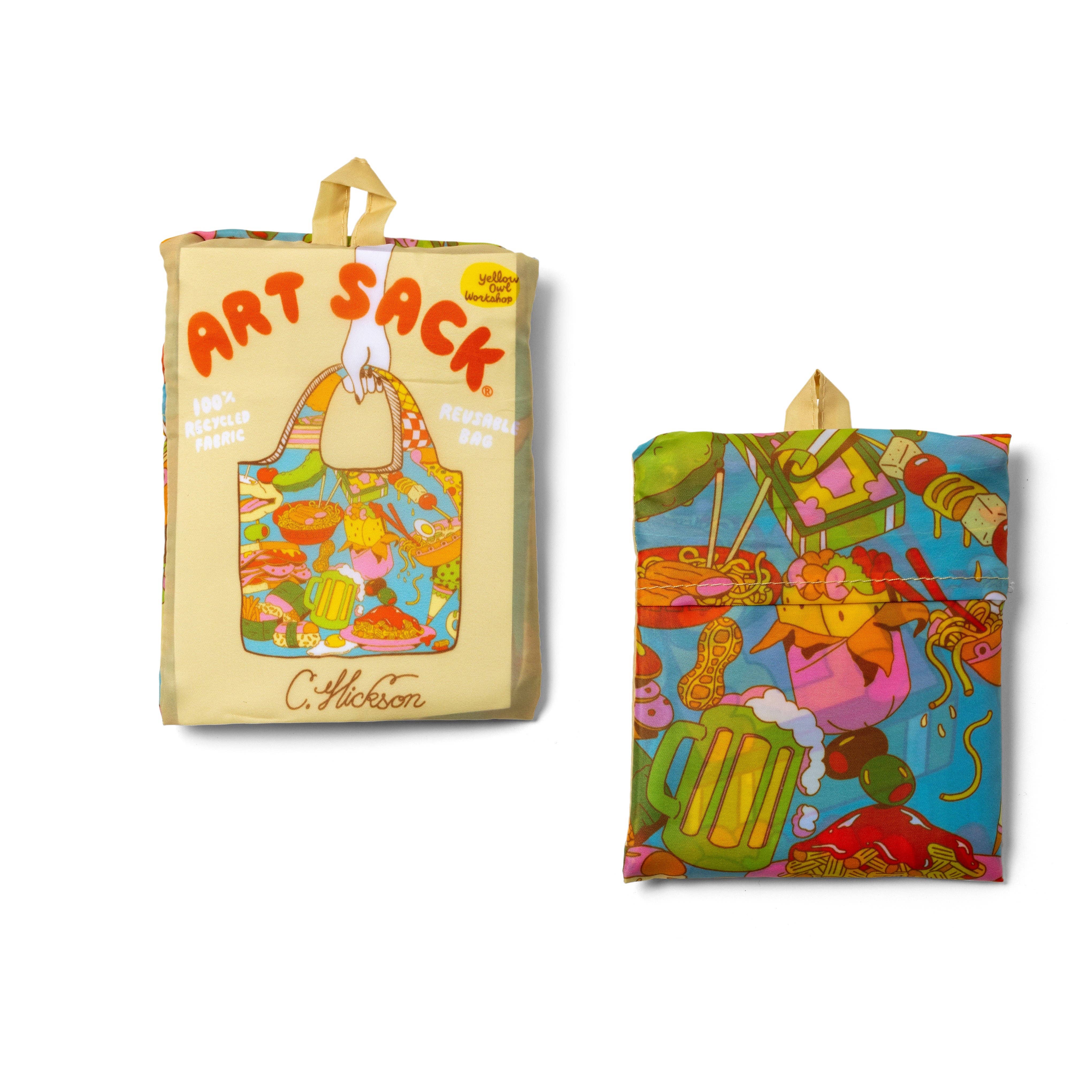 Yellow Owl Workshop - Wholesale Grocery/Shopping Bag - Gourmand Art Sack® by Clay Hickson - Reusable Foodie Tote1