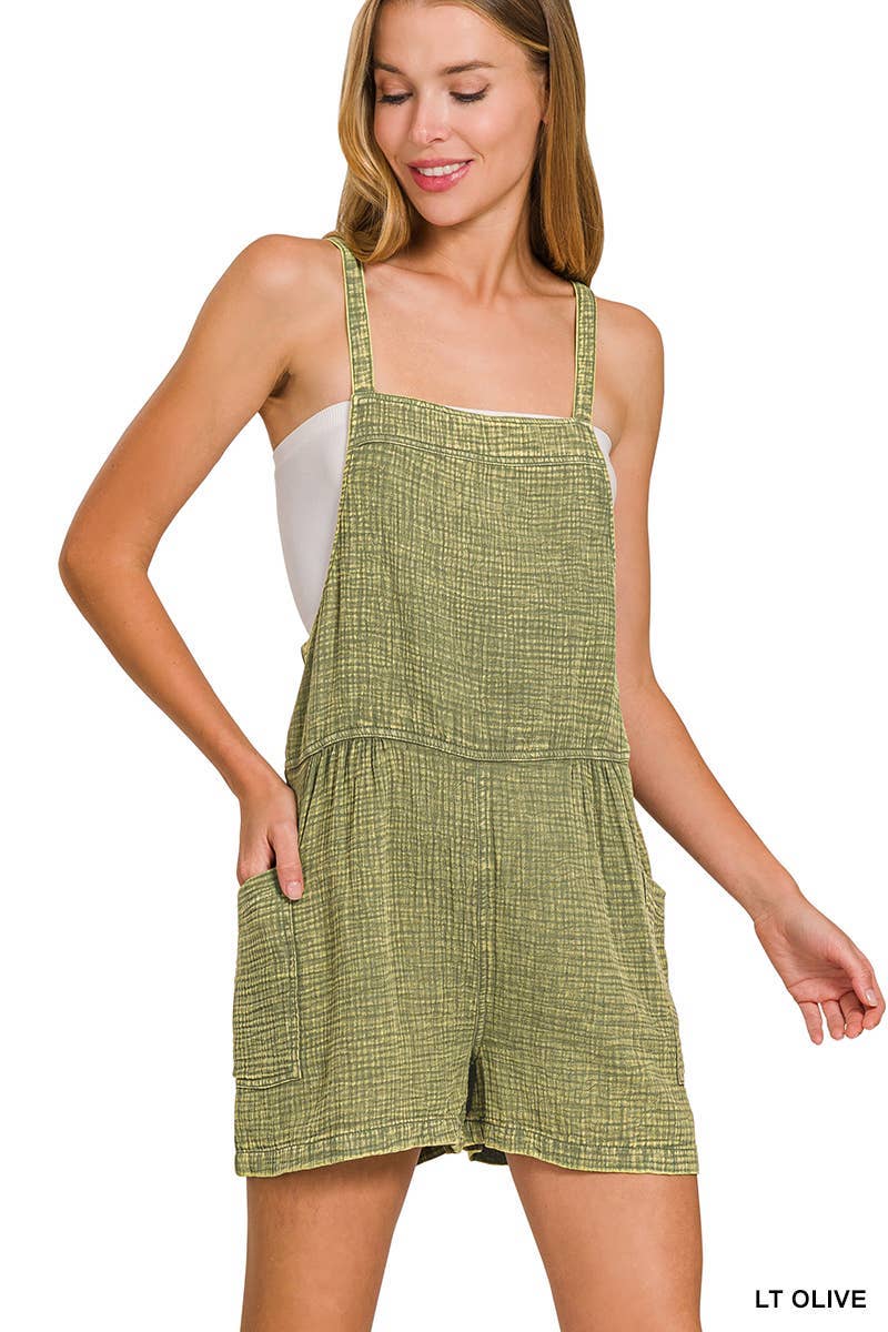 Vanilla Monkey - Wholesale Romper - Women's - Washed Double Gauze Tie Back Rompers8