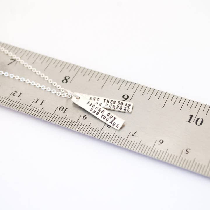 Chocolate and Steel - Wholesale Pendant/Charm Necklace - Figure out who you are and do it on purpose -Dolly Parton Quote Necklace7