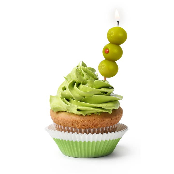 Fred & Friends - Wholesale Novelty Candle - COCKTAIL PARTY Olive Candles - Set of 64