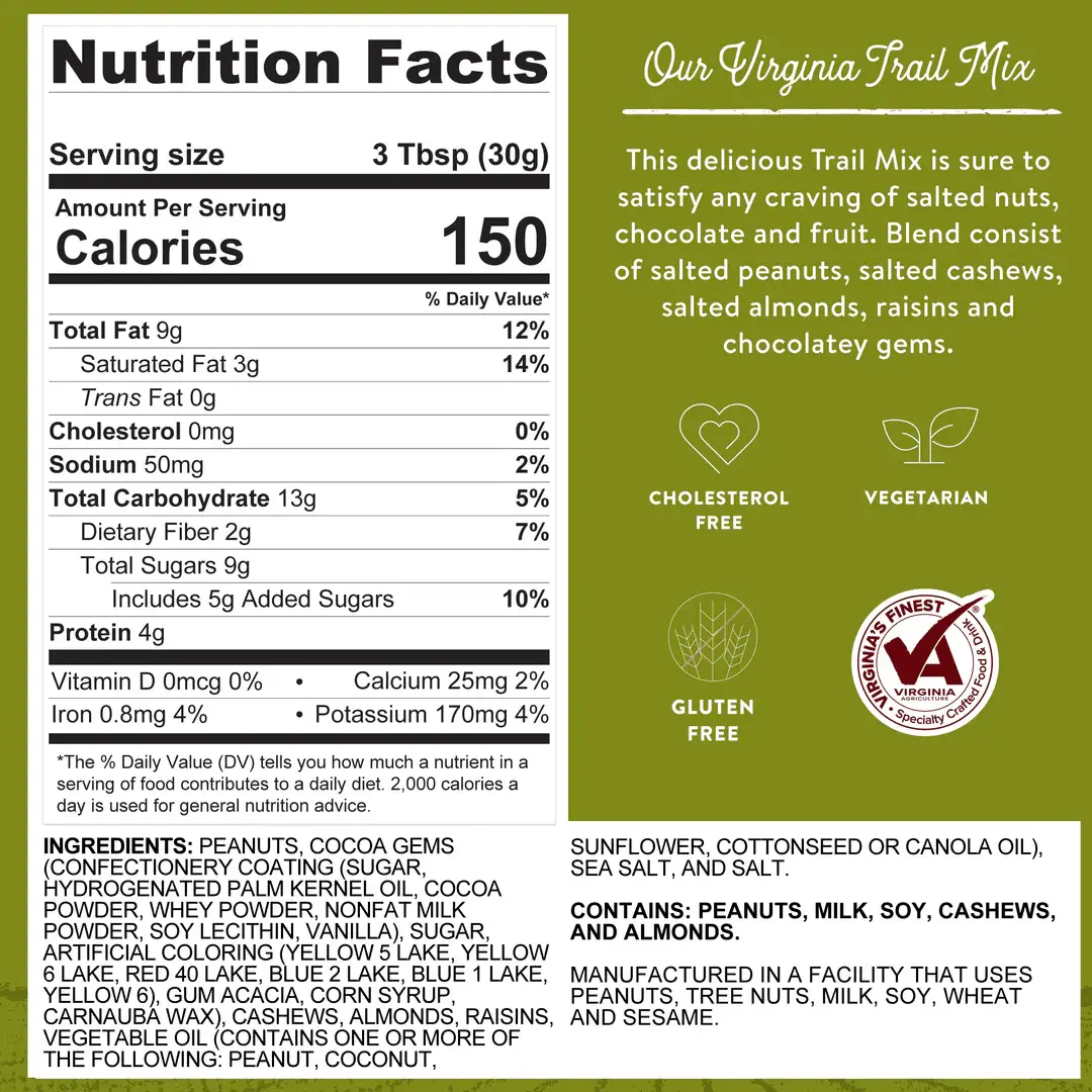 Whitley's Peanut Factory - Wholesale Trail Mix - 14 oz. Tins Virginia Trail Mix3