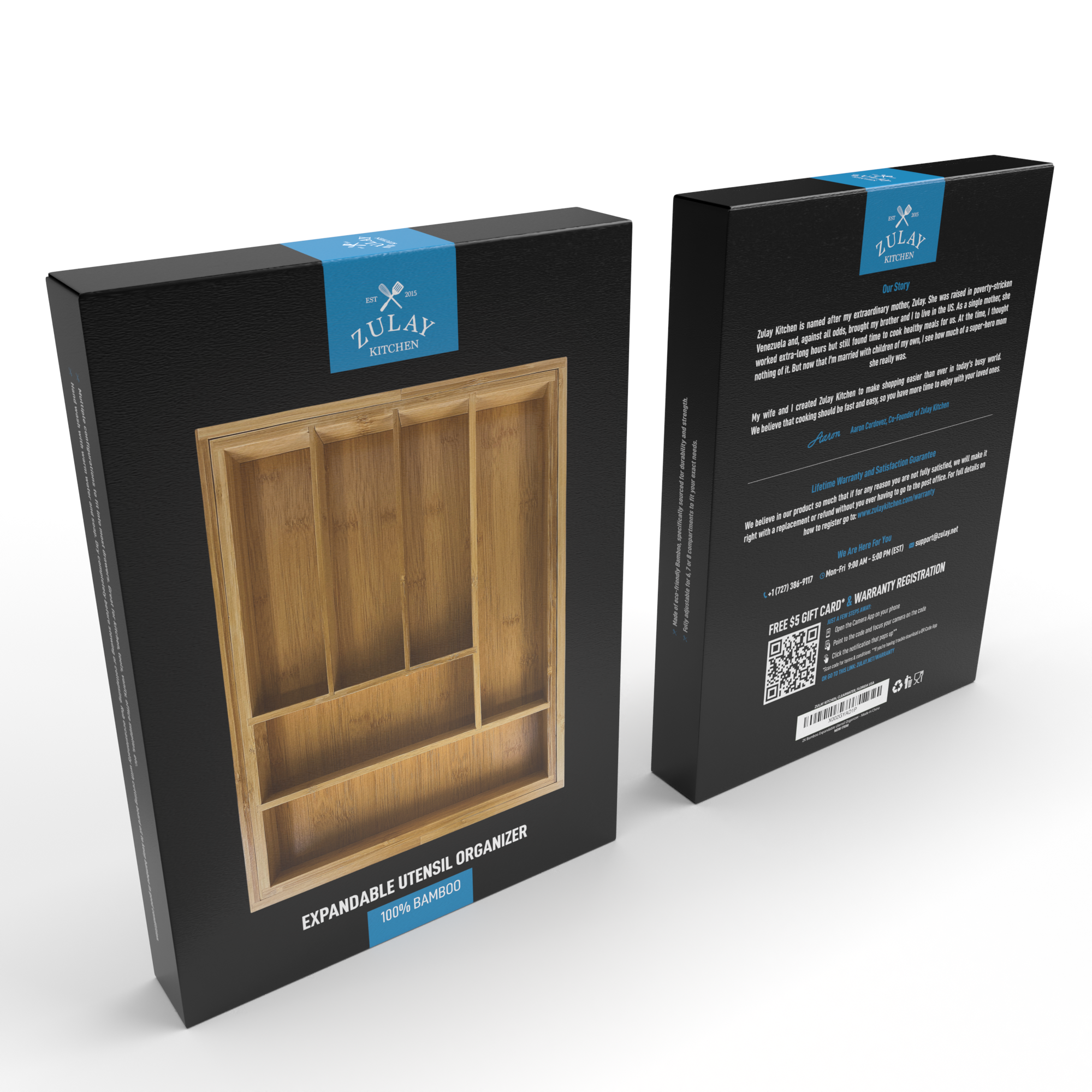 Zulay Kitchen - Wholesale Drawer Organizer - Expandable Bamboo Kitchen Drawer Organizer1