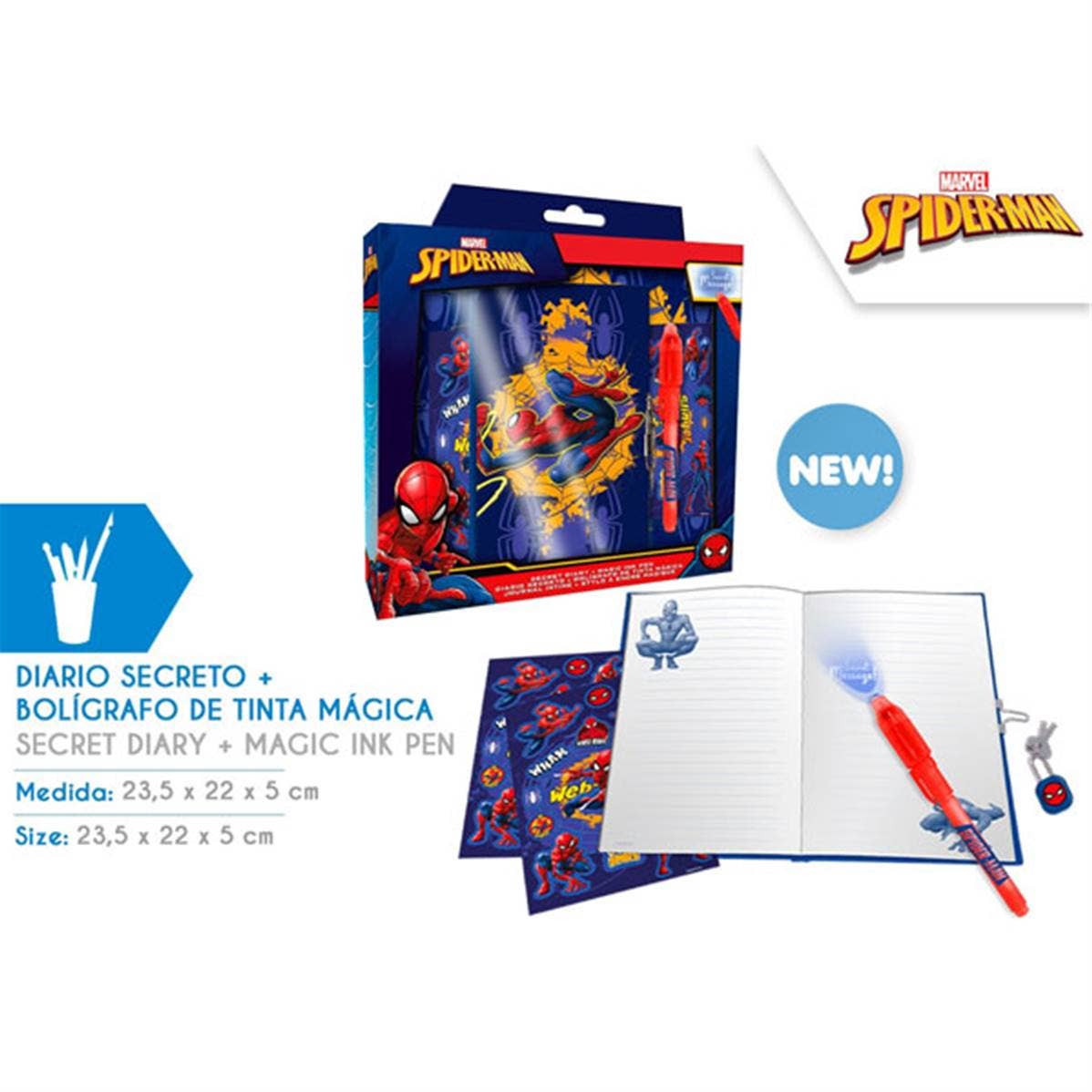TSJJ - Wholesale Notebook - Spiderman Secret Notebook With Magic Ink Pen0