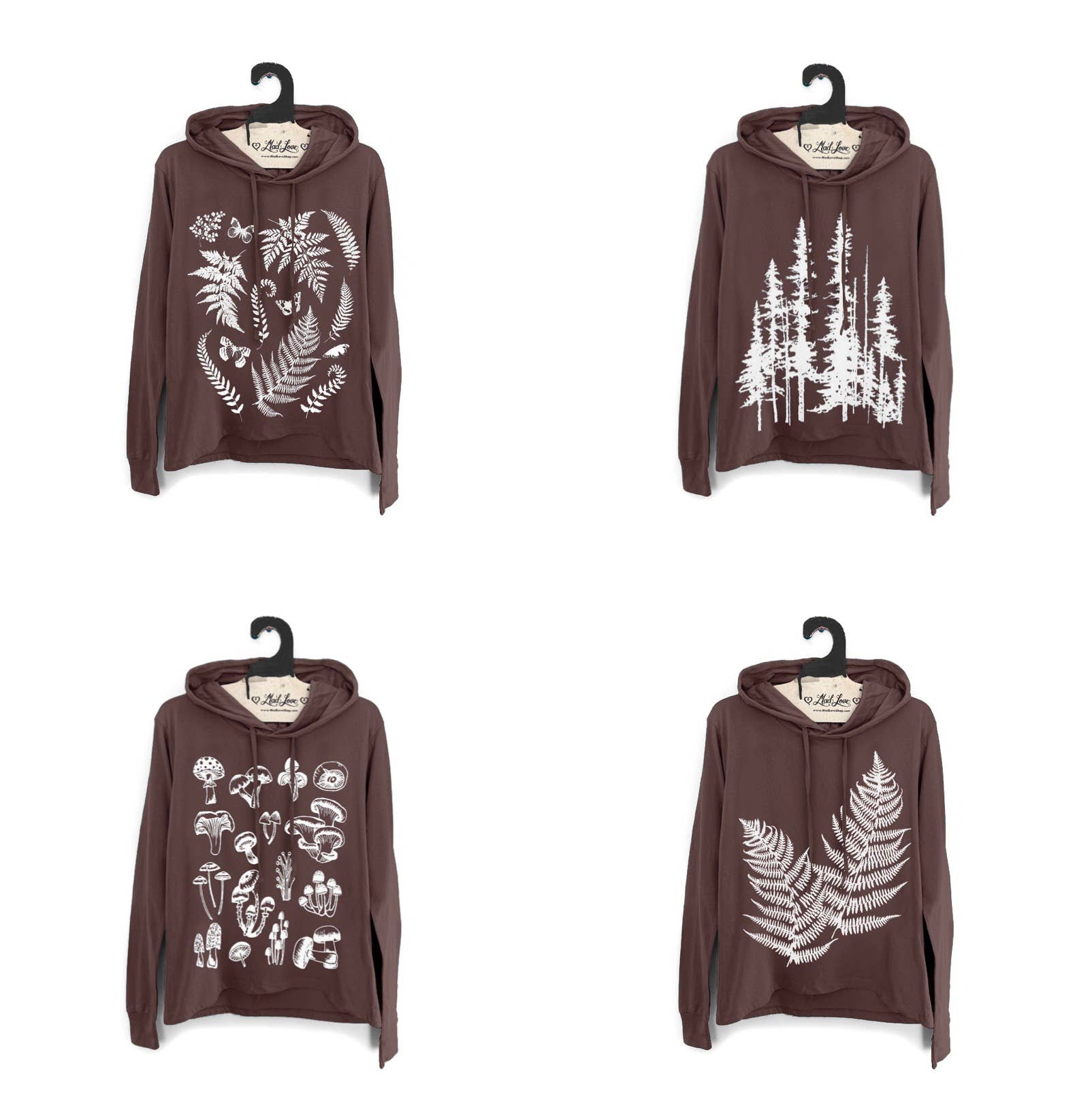 Mad Love Shop - Wholesale Hoodie - Women's - Ladies Green Lightweight Long Sleeve Hooded Tee Evergreens8