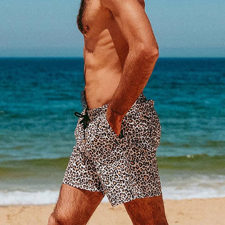 Leopard Eli Swim Shorts by Arlo for wholesale on Faire3