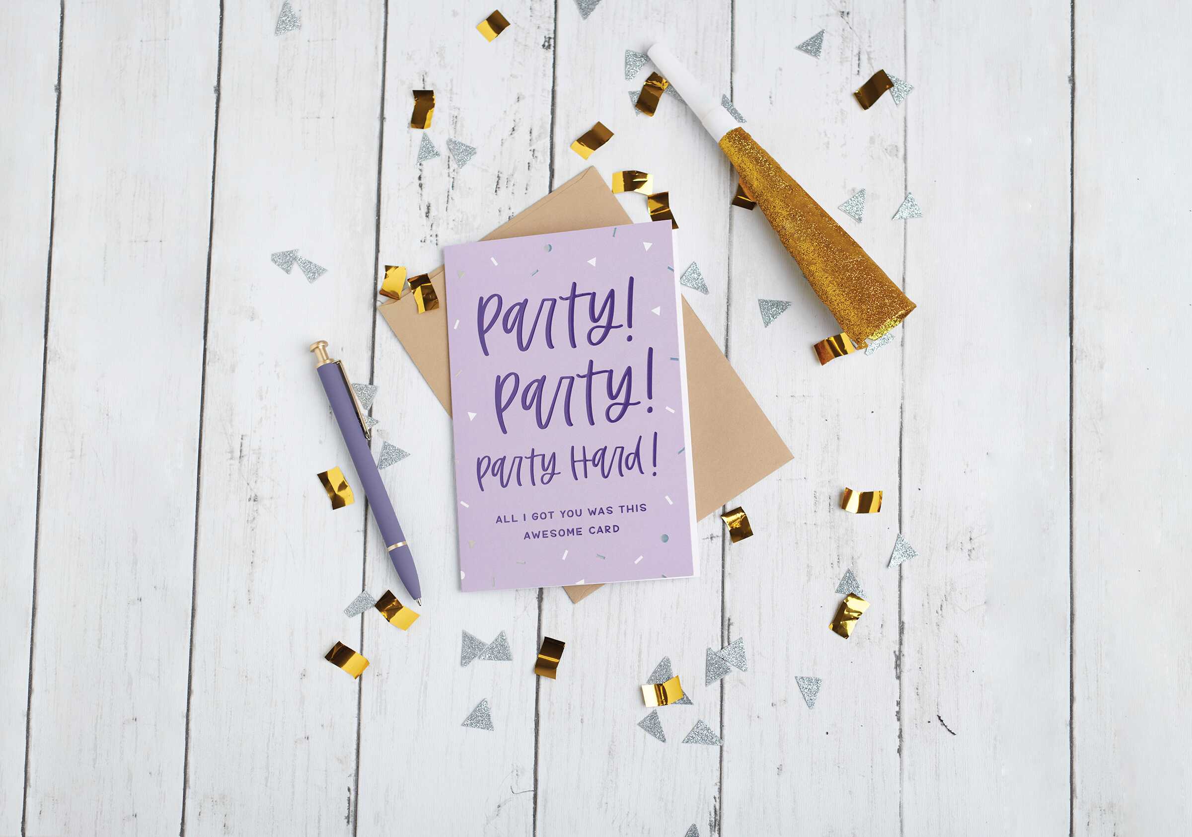 Primitives by Kathy - Wholesale Everyday Greeting Card - Party Party Party Hard Greeting Card1