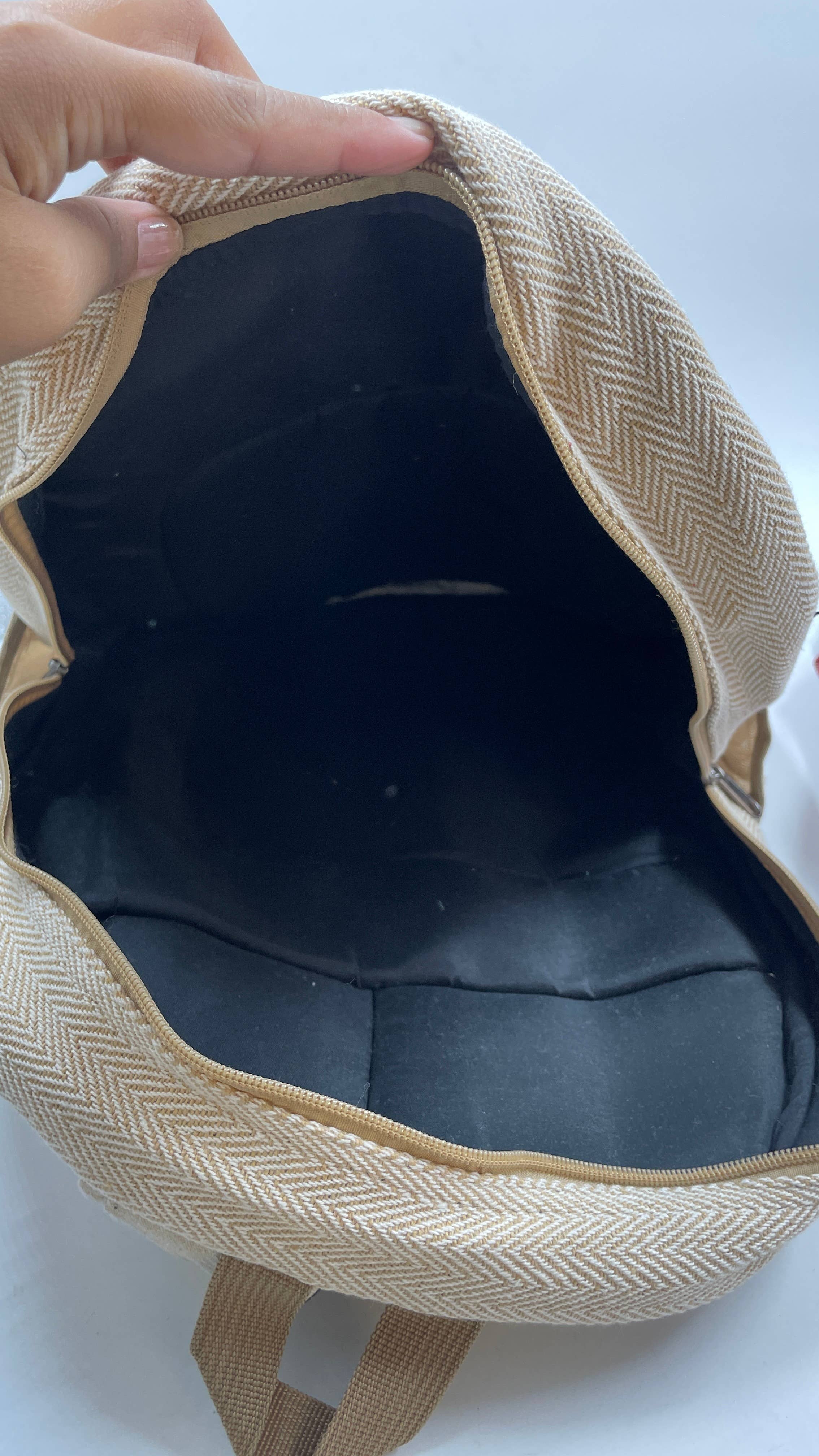 Funky Yak Ltd - Vente Sac à dos – femme - Sac à dos en chanvre himalayen 100 % matelassé fait main - Broderie éléphant (Copie)2