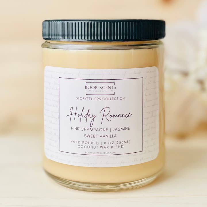 Holiday Romance | Book Scented Candle for Book Lovers for wholesale by Book Scents Candles