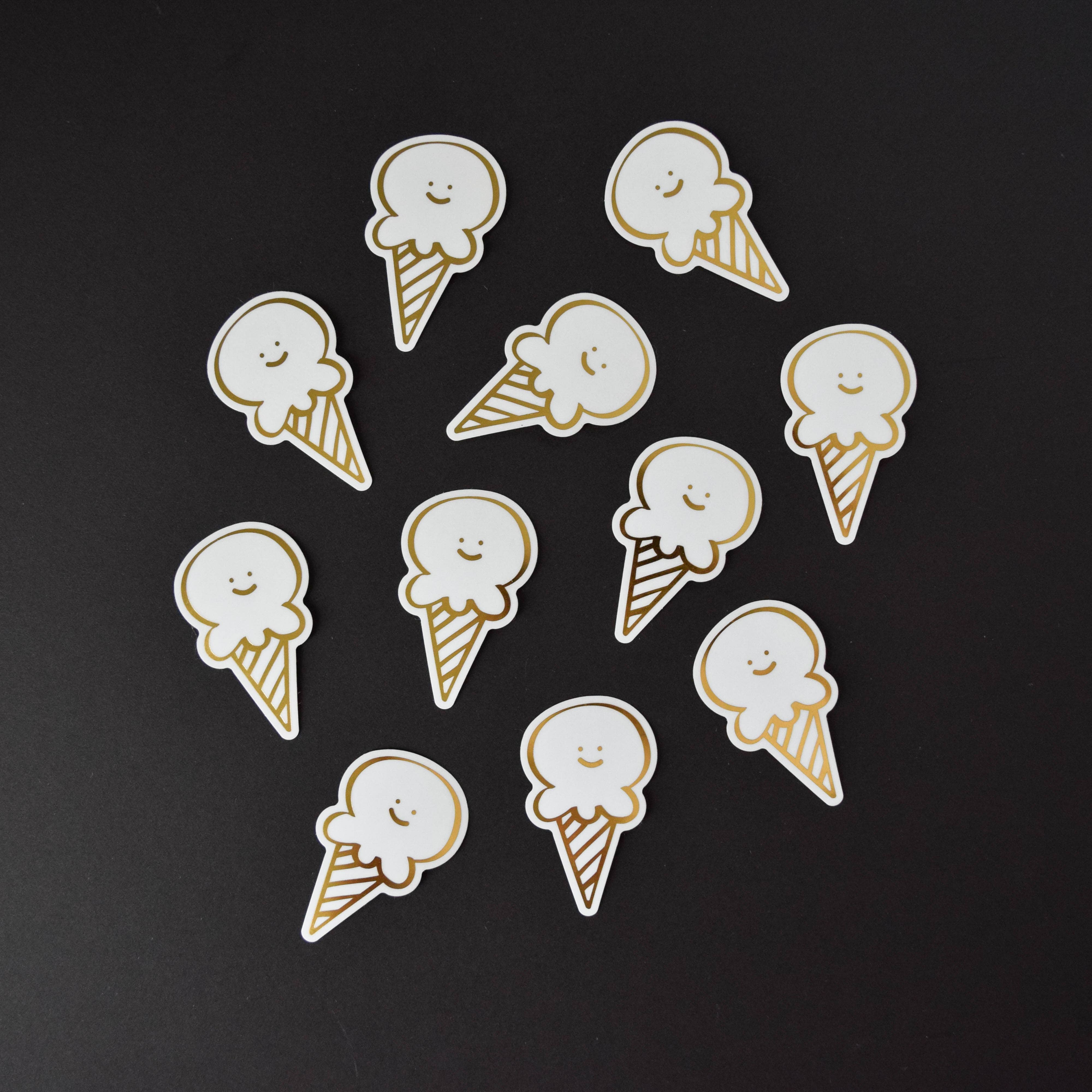 A Jar Of Pickles - Wholesale Sticker - Ice Cream Gold Foil Vinyl Sticker1