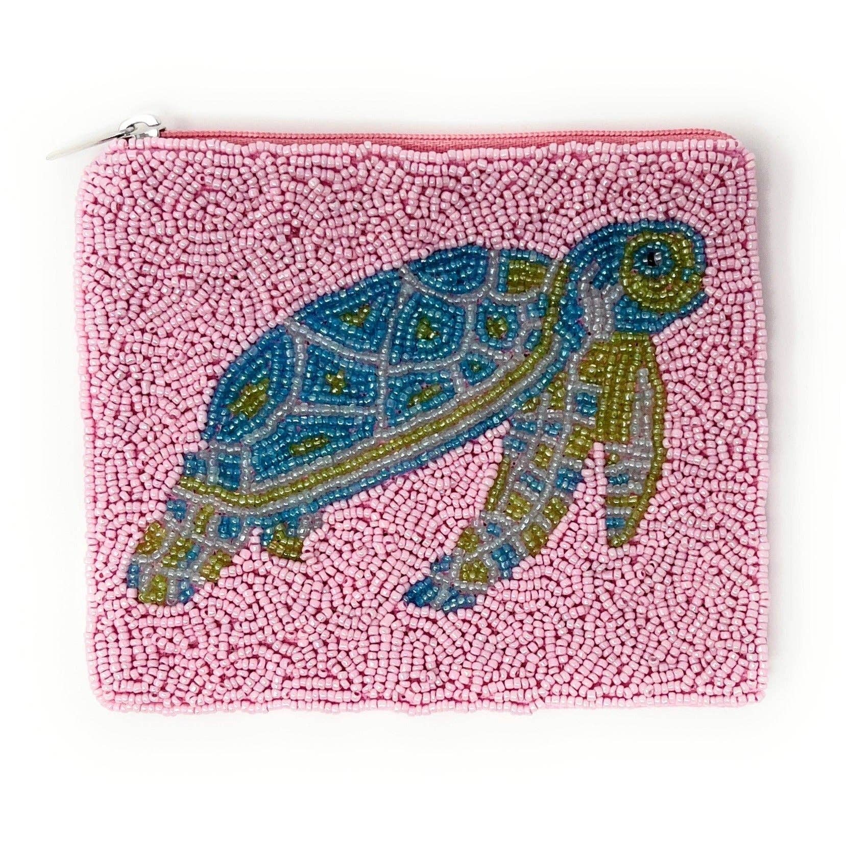 Twine and Love - Vente Porte-monnaie – femme - Porte-monnaie perlé Tortue de mer1