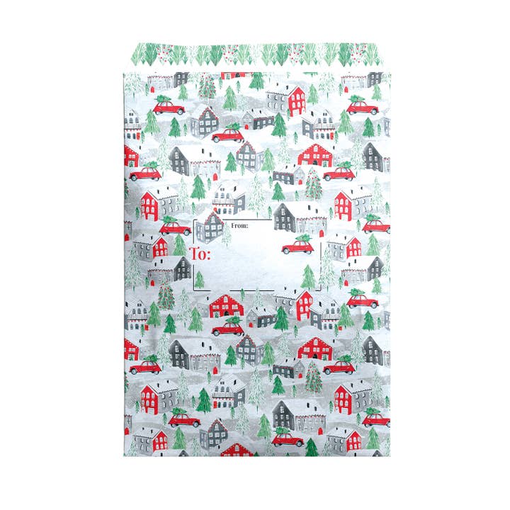 Christmas Town Mailing Envelope - Medium for wholesale by Jillson & Roberts