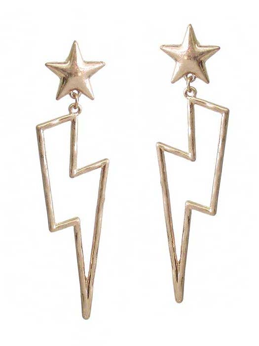 (A805) BRINCO ESTRELA RELÂMPAGO por atacado de Jewelry Max