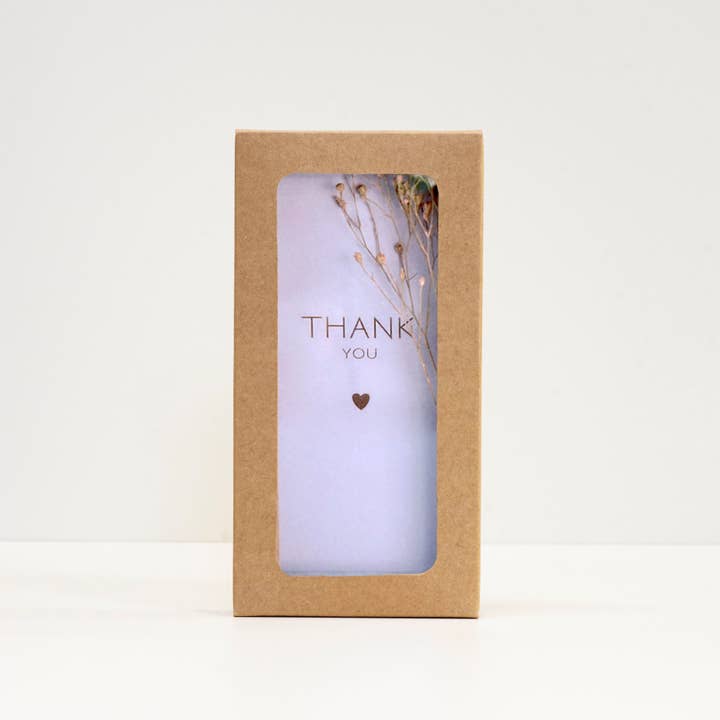 Boîte de fleurs séchées « Merci » pour la vente par My Paperstation