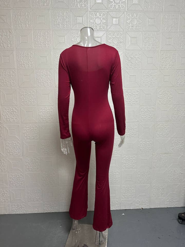 Lily Clothing - Wholesale Jumpsuit - Women's - Lift hip square neck wide leg high jump jumpsuit11