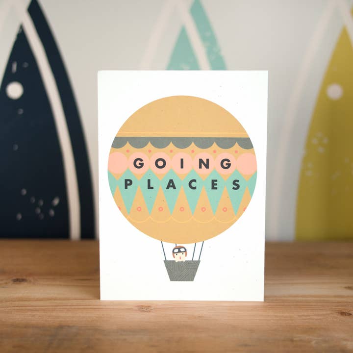 GOING PLACES HOT AIR BALLOON CARD for wholesale by LEMONNI