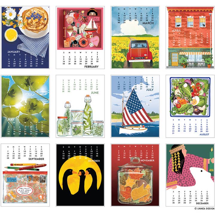 Linnea Design – Calendário por atacado – Calendário de Cartazes Linnea Design 20251