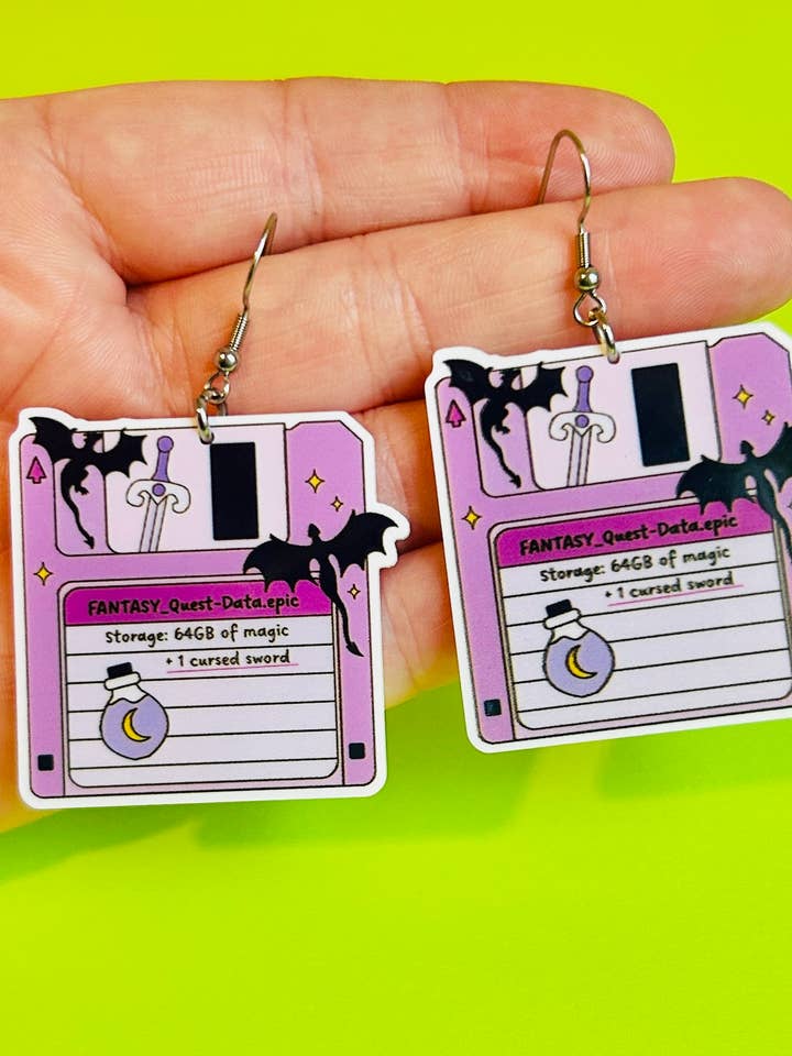 Fantasy Bog Øreringe Nostalgia Øreringe Boglig Gave for engroshandel hos Alien Bratz