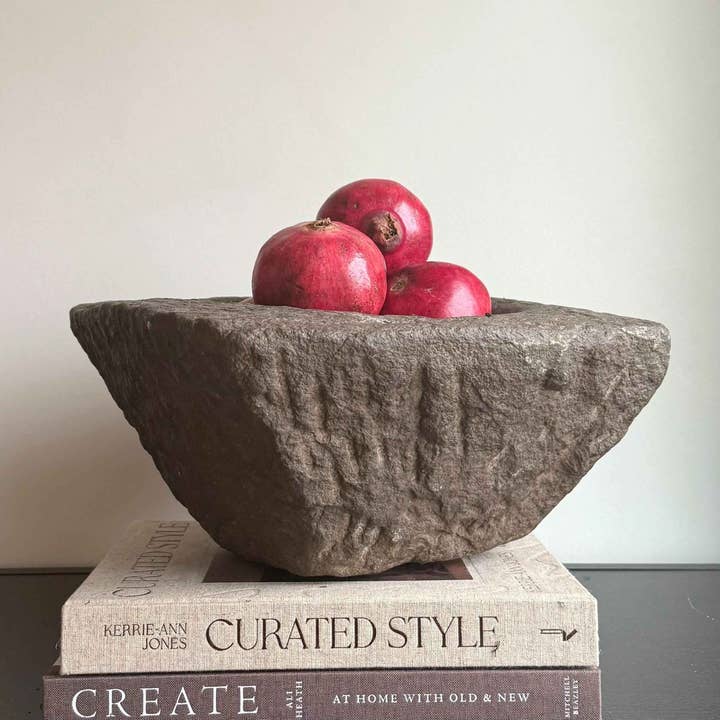 Stone Mortar Planter for wholesale by Project Kalaa