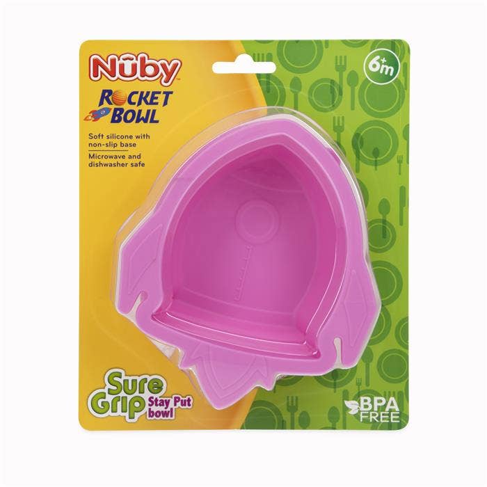 Nuby - Vente Bol - Enfant et bébé - Bol à roquettes Sure Grip, bol de nourriture en silicone pour enfants1