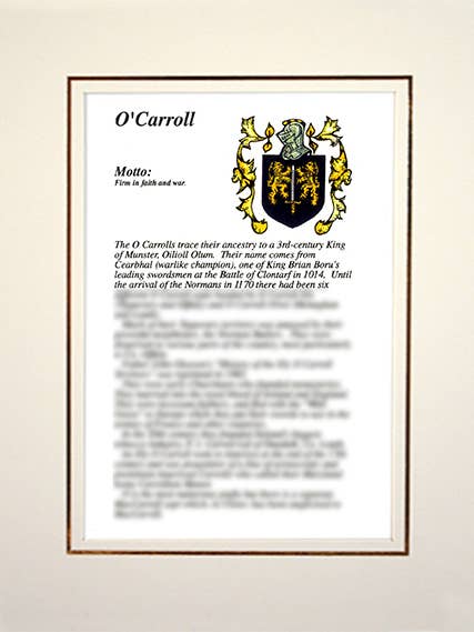 O'Carroll por atacado de Family Histories