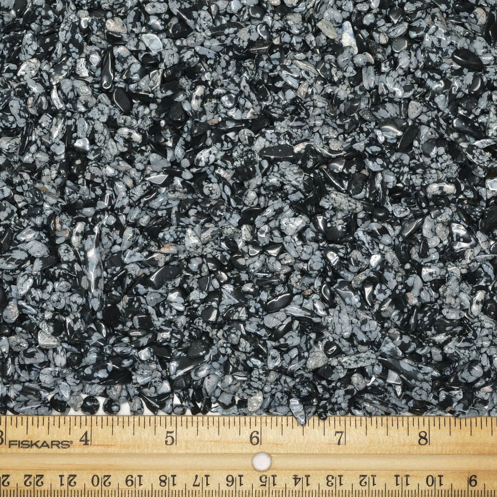Fantasia Mining - Wholesale Spiritual Stone/Crystal - Tumbled Snowflake Obsidian Chips -.2" to .3" - China (1 lb)2