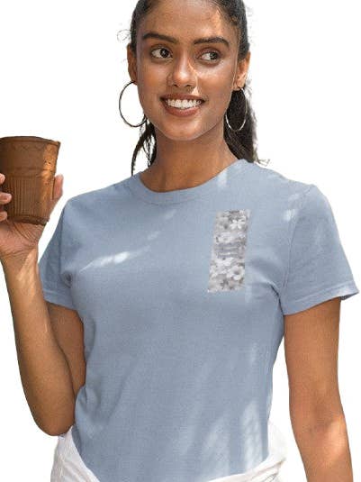 Ripped Rags Scattered Flowers "Gratitude Serenity Freedom" Women's Ripped T-shirt for wholesale by Ripped Rags