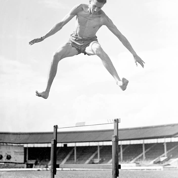 High jump vintage photographic card for wholesale by Inky Blue Ltd t/a Holy Mackerel