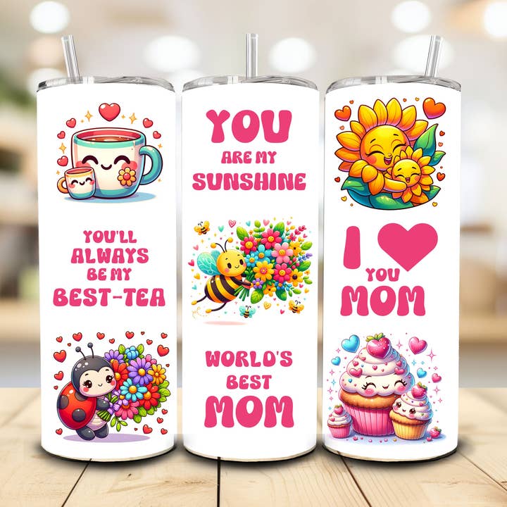 Best Mom Tumbler, 20 oz. for wholesale by Stencil Art Canada