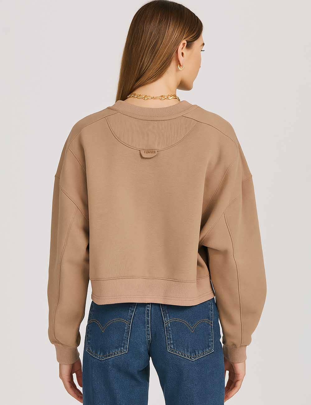 Sweetkama - Wholesale Sweatshirt - Women's - Ladies Solid Color Cropped Pullover SKT5234