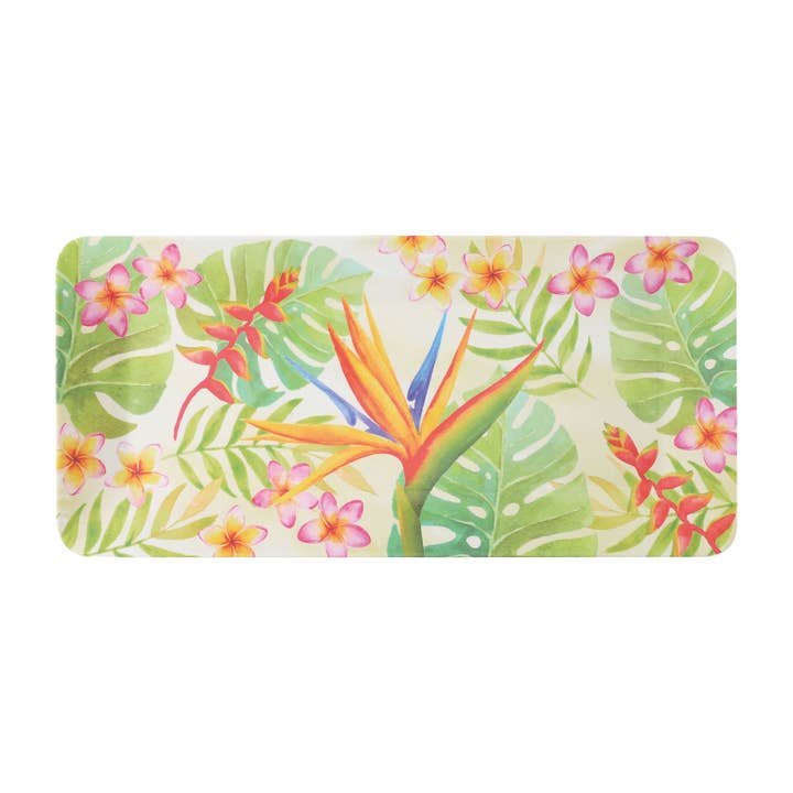 Bird of Paradise 17" Melamine Rectangle Tray for wholesale by Supreme Housewares