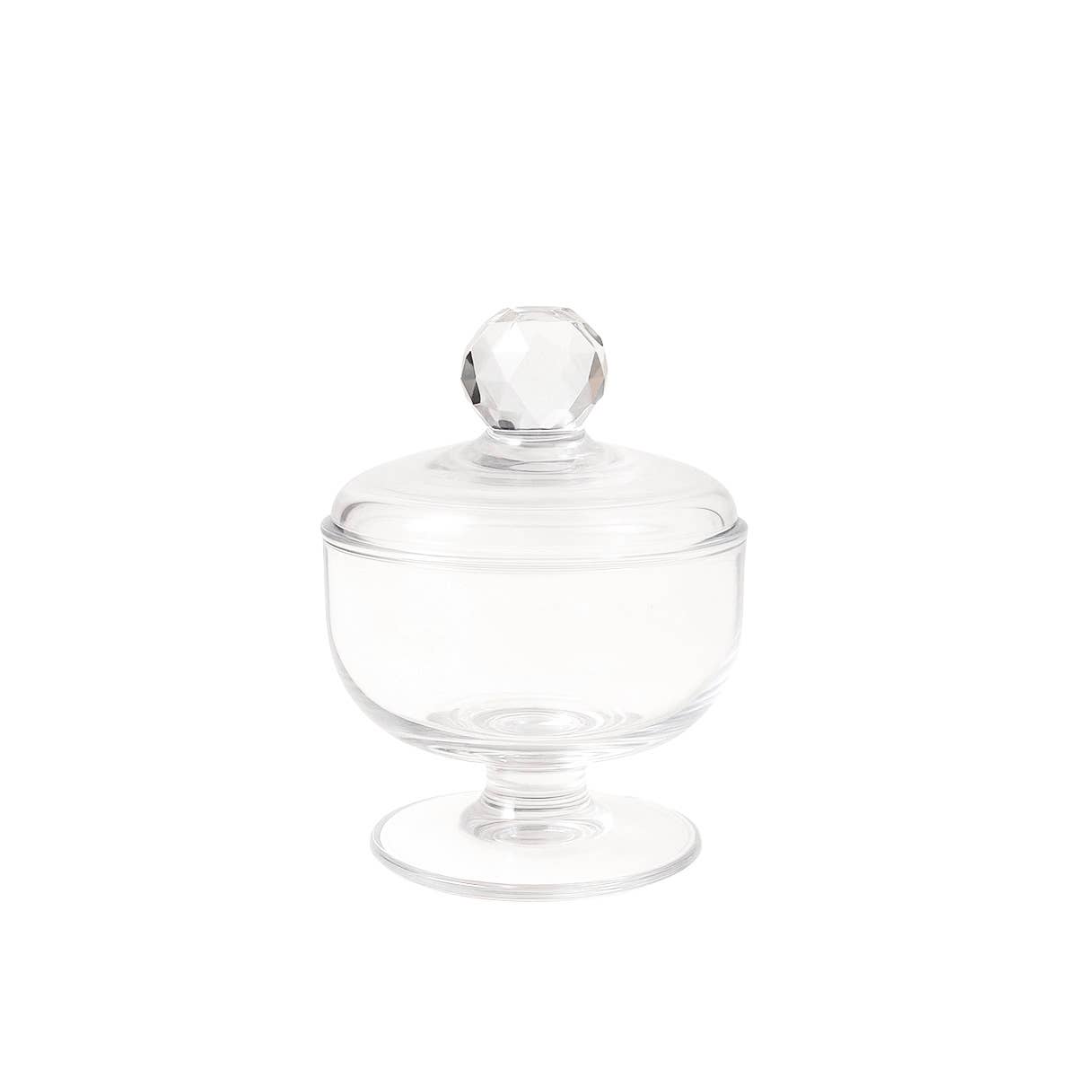 AULICA – wholesale Sugar/Sweetener – Diamond glass sugar bowl 8x8x8.5cm
