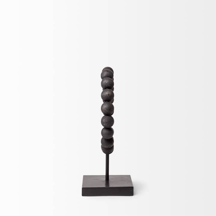 HomeRoots - Wholesale Sculpture - Petite Black Beaded Sculpture2