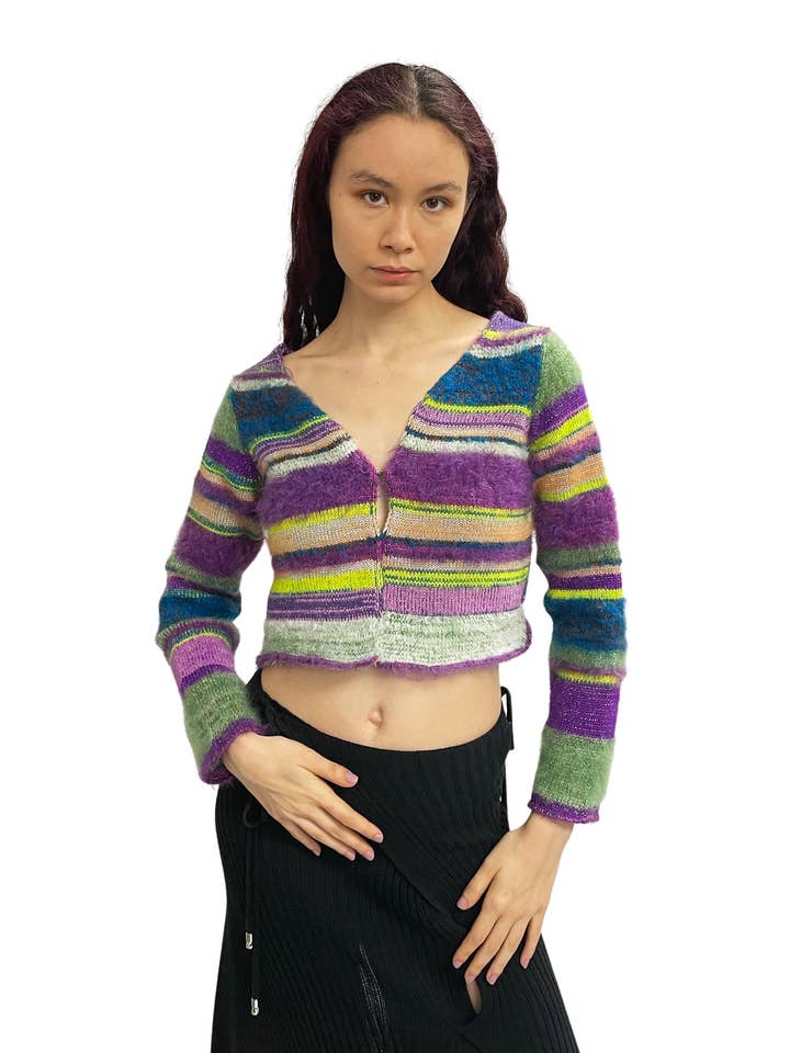 Amethyst Cardi for wholesale by Samudāy Studios
