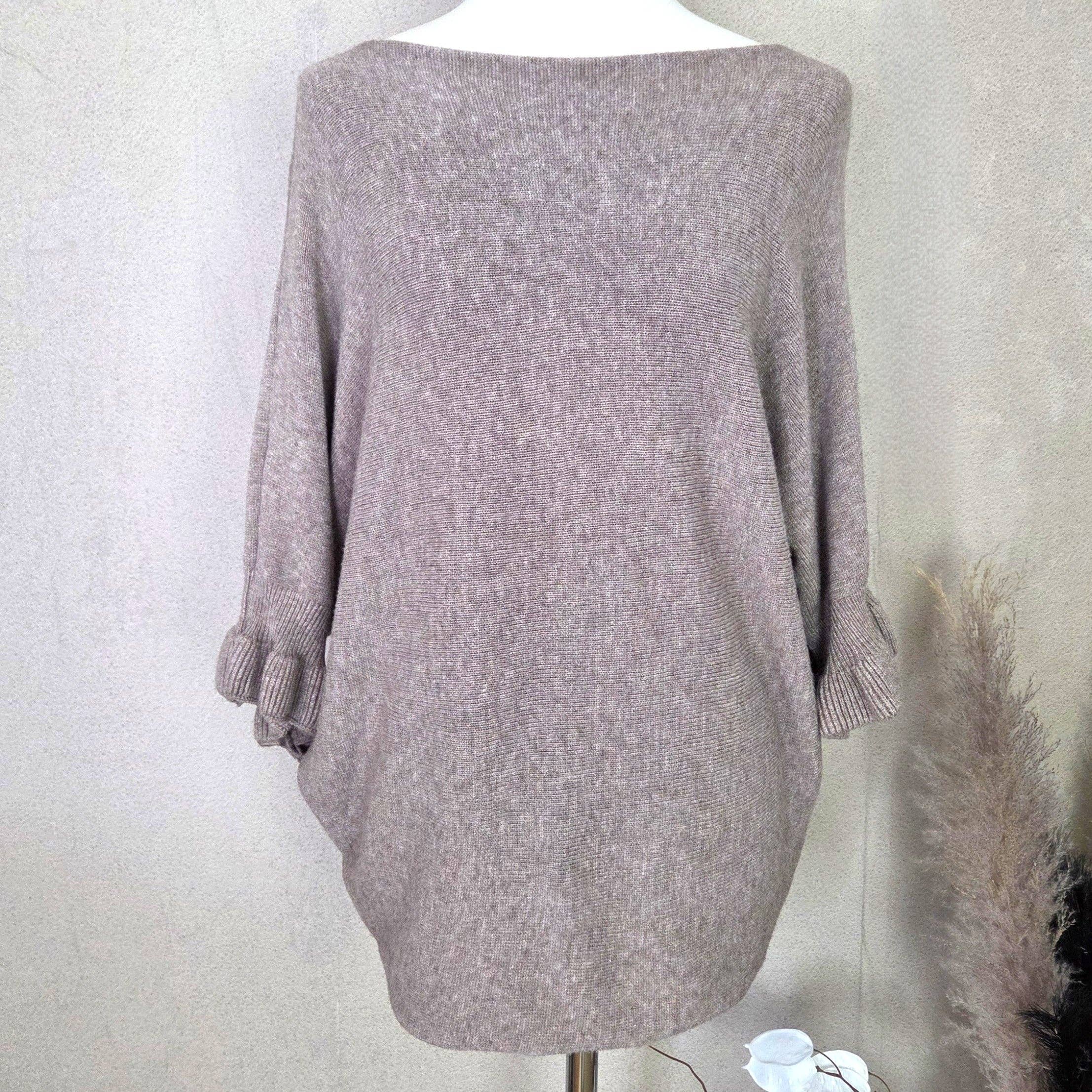 Tempest Designs – wholesale Knitted jumper – Women′s – Slightly cropped knitted jumper with pretty 3/4 sleeves (M)3