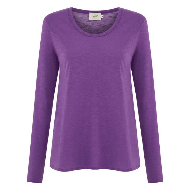 Miriam Round Neck T-Shirt L/S Deep Lavender for wholesale by d'Els - Elsa Altaras Nasi und Nasi GbR