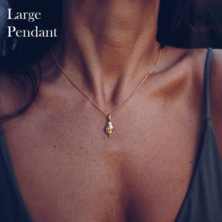 JewelryLab – Colar pingente/pendente por atacado – Colar com pingente Best Wishes - banhado a ouro 24k