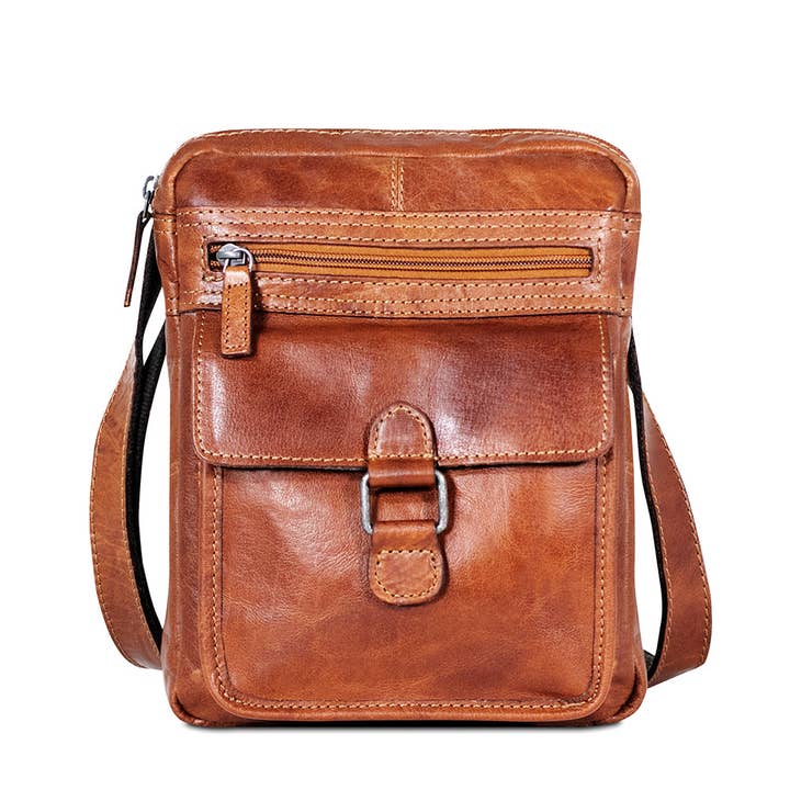 Voyager Slim Umhängetasche #7204 für den Großhandel von Jack Georges Leather Goods