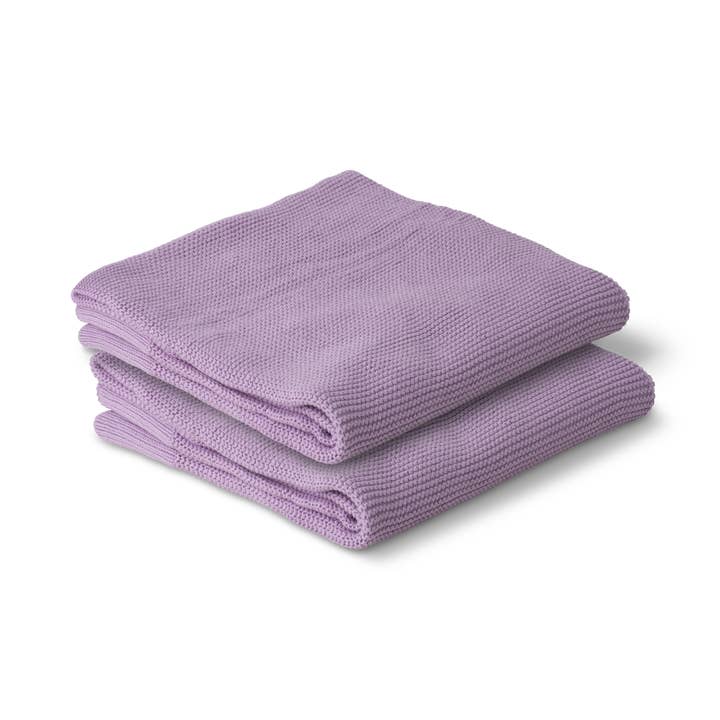 Coperta per Bambini in Maglia Classica di Cotone | Lilla per la vendita all'ingrosso da parte di Zoe Sage