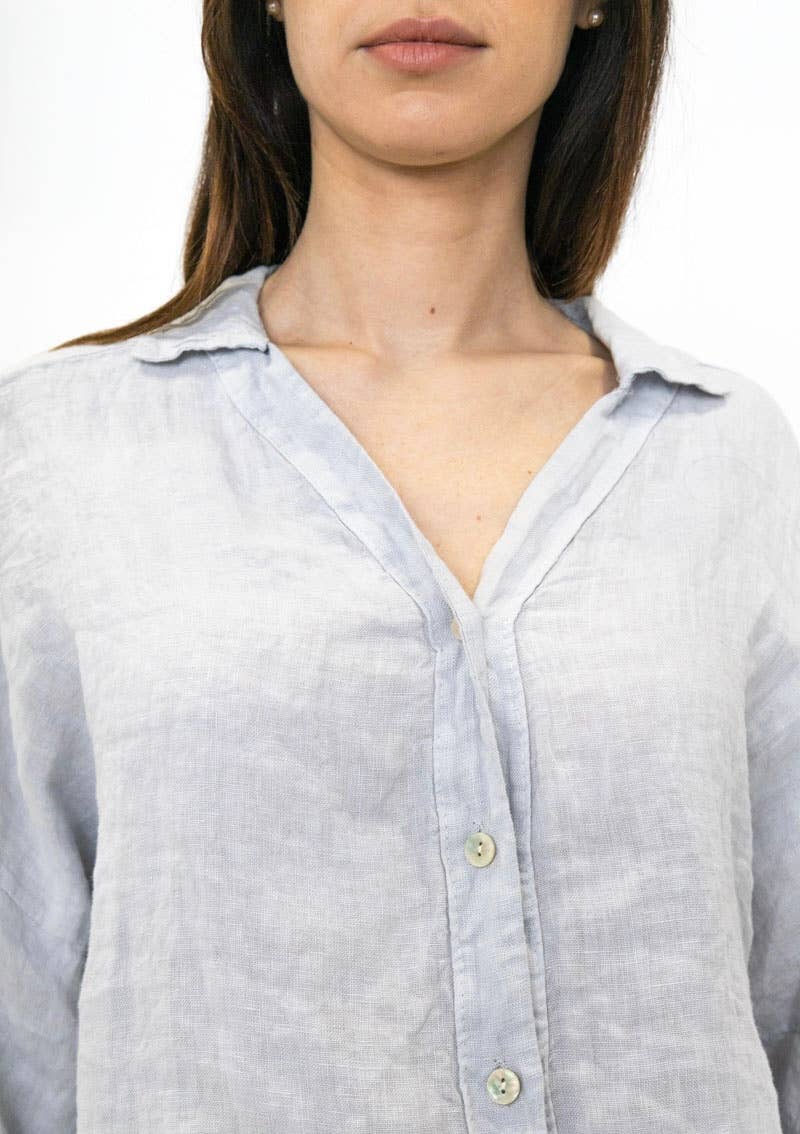 LINEN & COTTON HOUSE - Vente Chemise à col boutonné – femme - CHEMISE EN LIN. 48902 NINA14