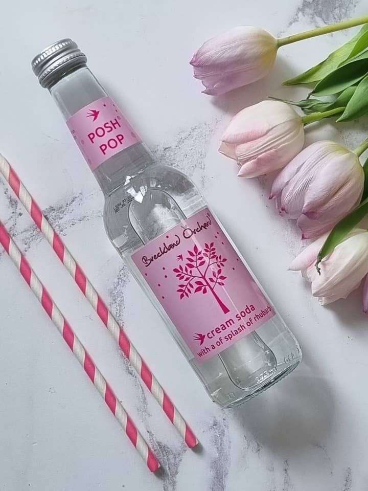 Cream Soda with Rhubarb Posh Pop 275mlx 12 Breckland Orchard for wholesale by Breckland Orchard