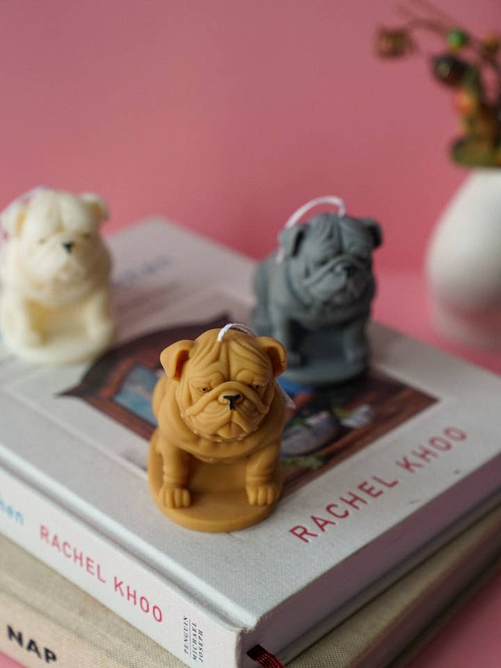 Bulldog Candle | Dog Candles | Handmade Soy Wax | Novelty for wholesale by Gokican